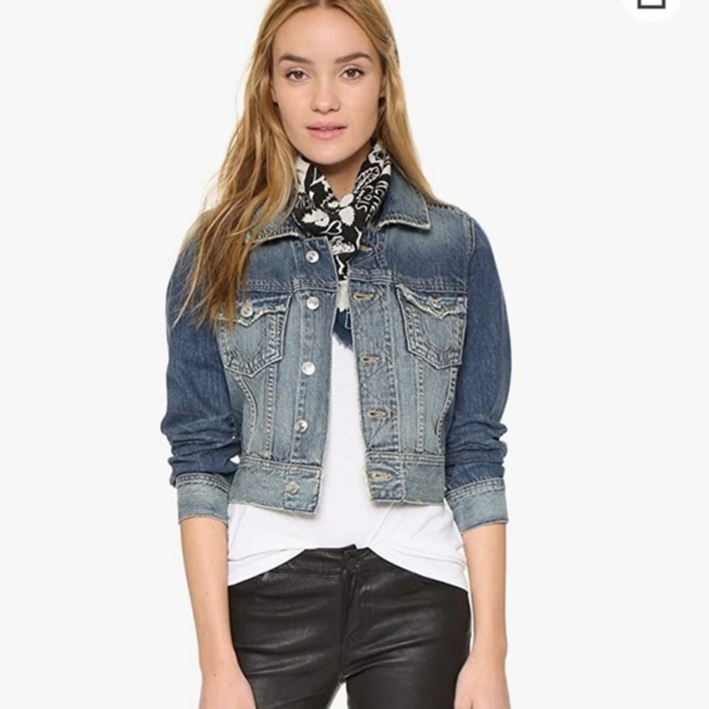 True Religion Dari Cropped Jean Jacket Medium
